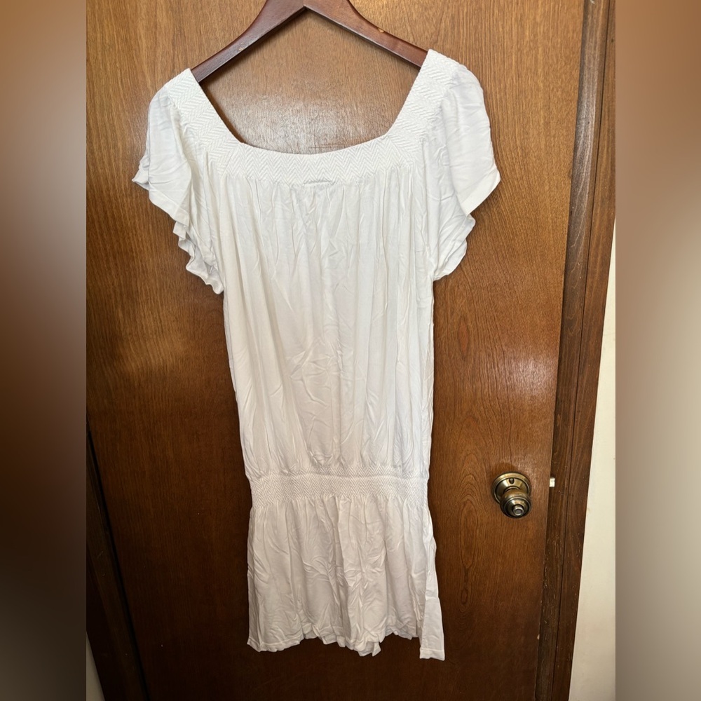 Beautiful Crisp Versatile White Women's Short Dress or Blouse Top Size XL VGC
